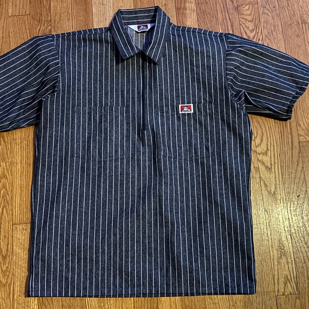 Ben Davis Butcher Stripe Work Shirt Sz. M